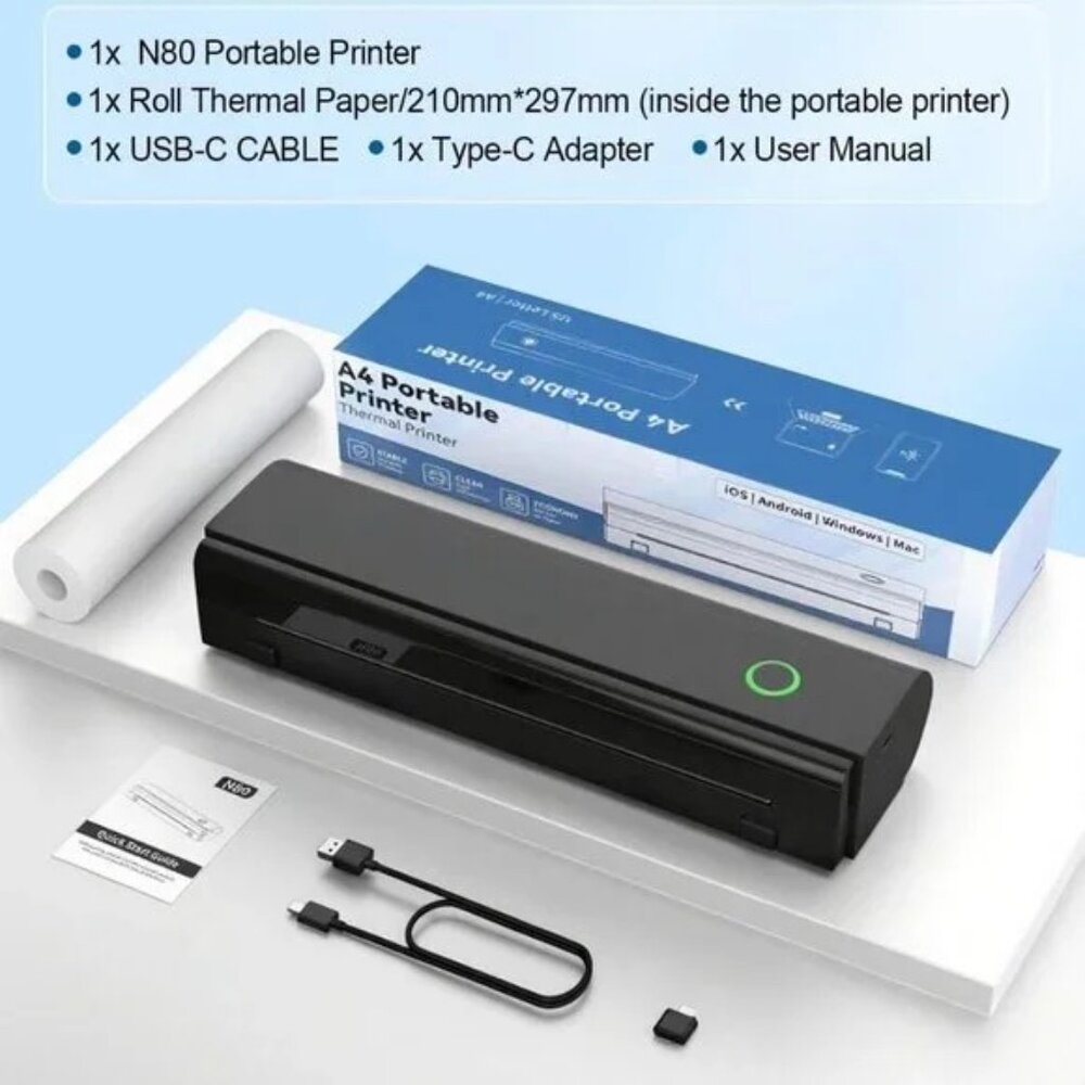 Portable Printer. Wireless, Bluetooth Printer, Travel, No Ink Needed - Picture 4 of 5